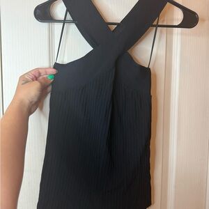 Zara Black Cross-Back Blouse